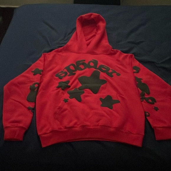 Sp5der Beluga Hoodie Sweatshirt Red | Sp5der Worldwide - Picture 1 of 4